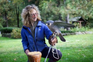 Sy Montgomery with Banshee